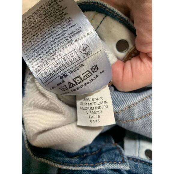 Gap Mens Slim Distressed Medium Wash Jeans 32x34 - Picture 4 of 10